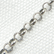 Oxidized Sterling Silver Rolo Chain